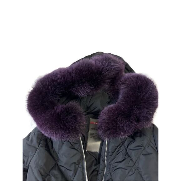 Prada fur trimmed hoodie down jacket size S - Picture 8 of 14